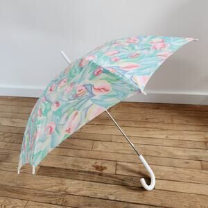 Vintage 90s Floral Umbrella Parasol